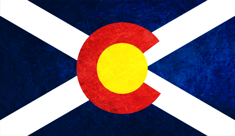A hybrid blend of the Colorado state flag and the flag of the country of Scotland